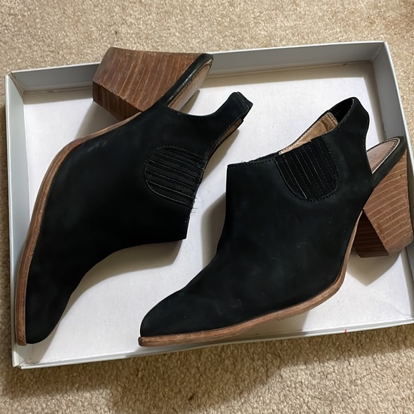 Splendid Black Leather Slingback Bootie 7.5 - Picture 3 of 9